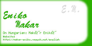 eniko makar business card